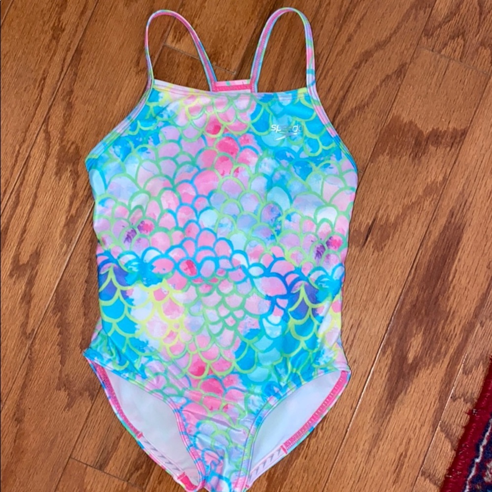 Speedo rainbow mermaid swimsuit sz XS (5-6)